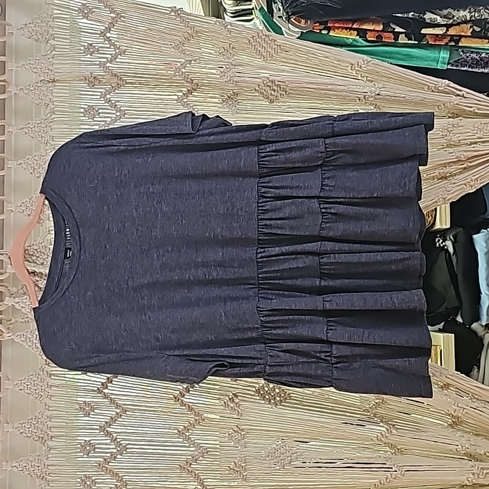 Blue/Gray blouse (3 For $20)